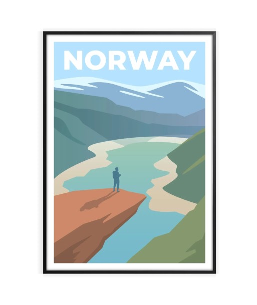 Affiche Norvège livraison et retour toujours gratuits