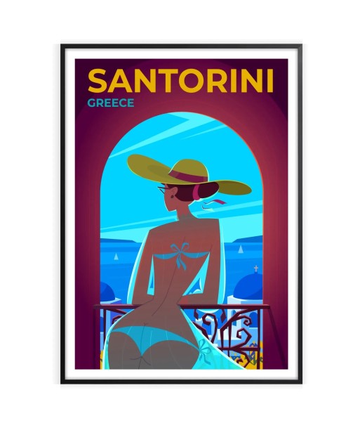 Santorin Affiche Grèce Affiche Voyage prix