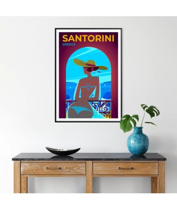 Santorin Affiche Grèce Affiche Voyage prix