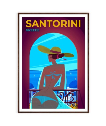 Santorin Affiche Grèce Affiche Voyage prix