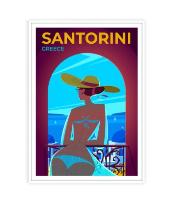 Santorin Affiche Grèce Affiche Voyage prix