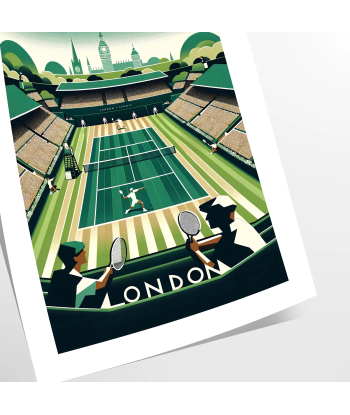 Affiche Tennis Wimbledon Pour