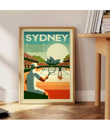 Affiche Tennis Vintage Sydney paiement sécurisé