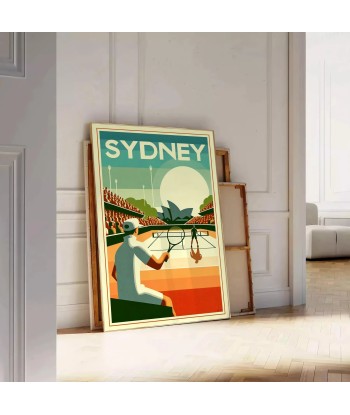 Affiche Tennis Vintage Sydney paiement sécurisé