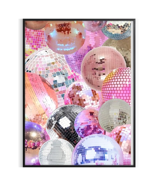 Affiche Tendance Rose Disco basket pas cher