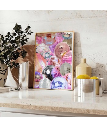 Affiche Tendance Rose Disco basket pas cher