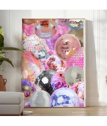 Affiche Tendance Rose Disco basket pas cher