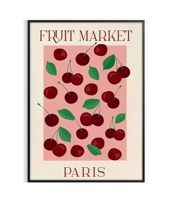 Affiche Graphique Marché Fruits Paris les muscles