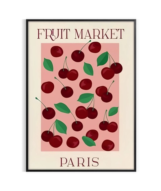 Affiche Graphique Marché Fruits Paris les muscles