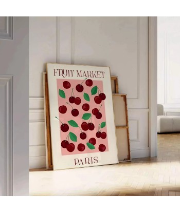 Affiche Graphique Marché Fruits Paris les muscles