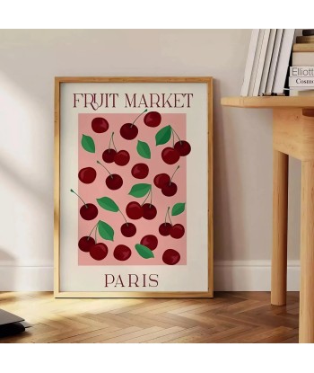 Affiche Graphique Marché Fruits Paris les muscles