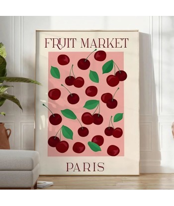 Affiche Graphique Marché Fruits Paris les muscles