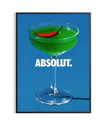 Affiche Cocktail Absolut chez Cornerstreet bien 