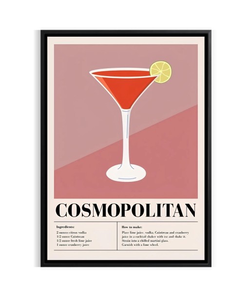 Affiche Cocktail Cosmopolite 1 france