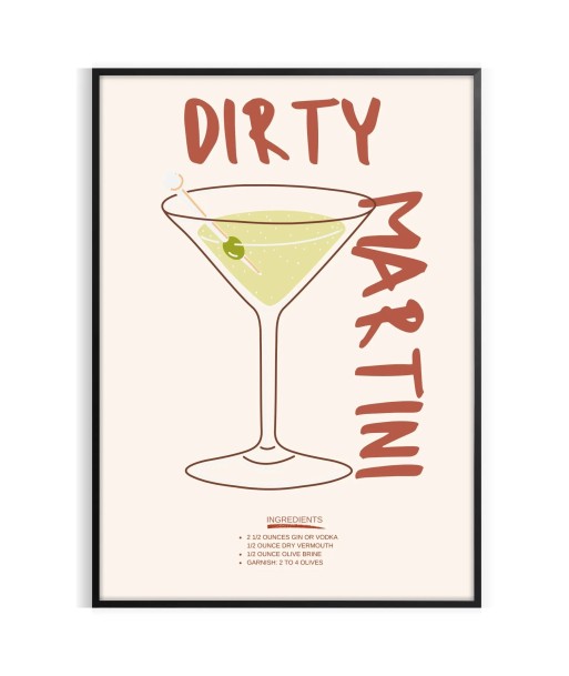 Affiche Cocktail Dirty Mafficheini votre