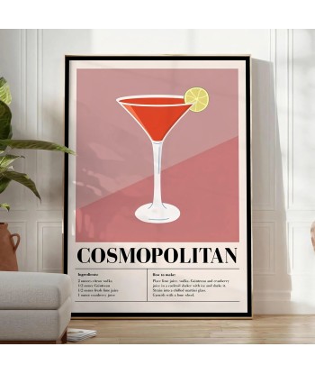 Affiche Cocktail Cosmopolite 1 france