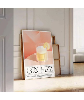 Cocktail Affiche Gin Fizz 1 pas cher