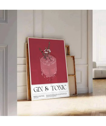 Cocktail Gin Tonic Affiche offre 