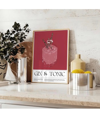 Cocktail Gin Tonic Affiche offre 