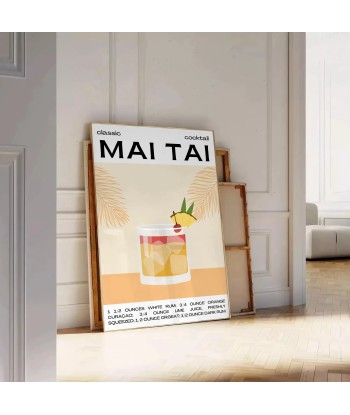 Affiche Cocktail Mai Tai basket pas cher