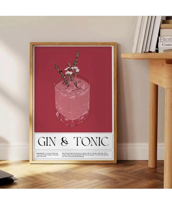 Cocktail Gin Tonic Affiche offre 