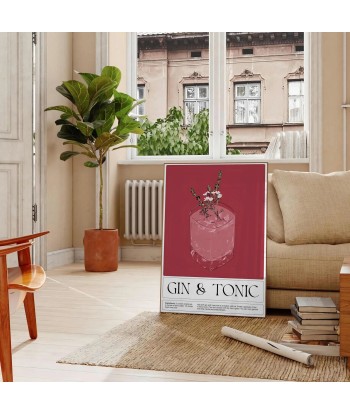 Cocktail Gin Tonic Affiche offre 