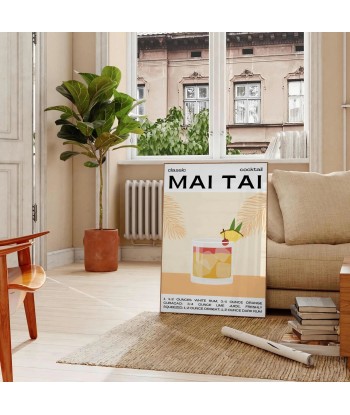 Affiche Cocktail Mai Tai basket pas cher