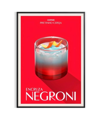 Affiche Cocktail Negroni les ctes