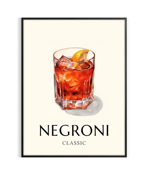 Affiche 1 Cocktail Negroni shop