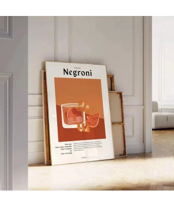 Affiche Cocktail Negroni de France