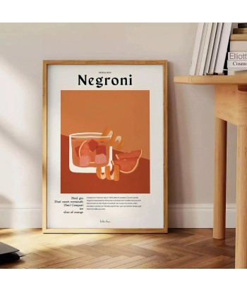 Affiche Cocktail Negroni de France