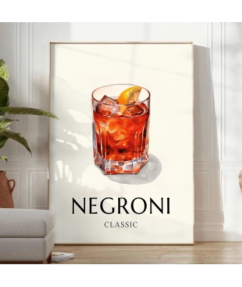 Affiche 1 Cocktail Negroni shop