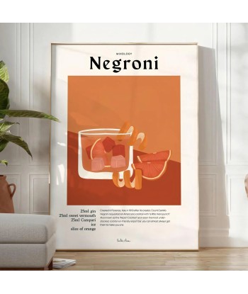 Affiche Cocktail Negroni de France