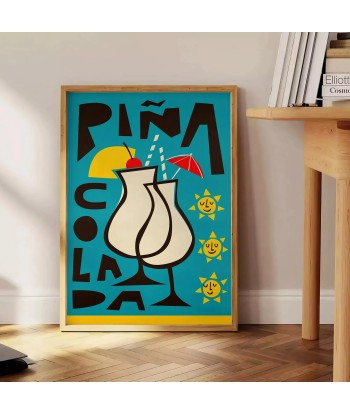 Affiche Cocktail Pina Coloada l'évolution des habitudes 