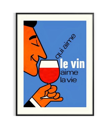 Affiche Cocktail Qui Aime Le Vin Vie la colonne vertébrale