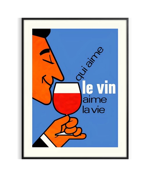 Affiche Cocktail Qui Aime Le Vin Vie la colonne vertébrale