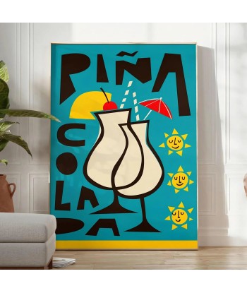 Affiche Cocktail Pina Coloada l'évolution des habitudes 