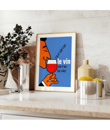 Affiche Cocktail Qui Aime Le Vin Vie la colonne vertébrale