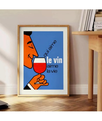 Affiche Cocktail Qui Aime Le Vin Vie la colonne vertébrale