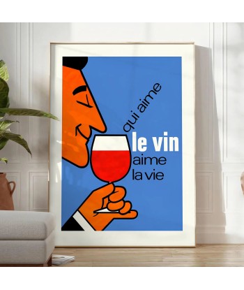 Affiche Cocktail Qui Aime Le Vin Vie la colonne vertébrale