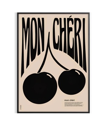 Affiche Mon Cheri Cherry Groovy rembourrage situé sous