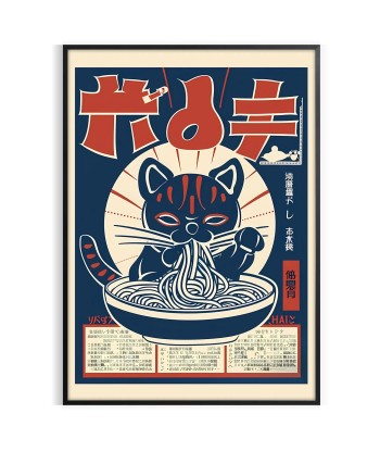 Affiche Cuisine Ramen Chat pas cher 