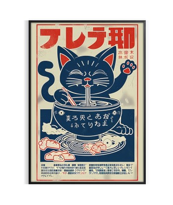 Affiche Cuisine Cat Ramen 1 solde