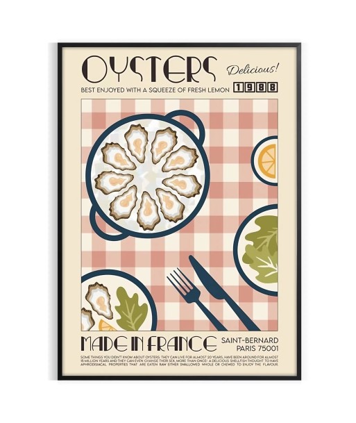 Affiche Culinaires Huîtres est présent 