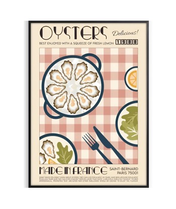 Huîtres Made In France Affiche Cuisine vous aussi creer 