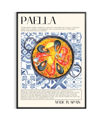 Affiche Cuisine Paella 1 Véritable concentré