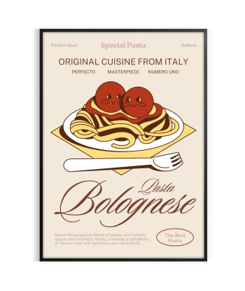 Affiche Cuisine Pâtes Bolognaise Livraison rapide