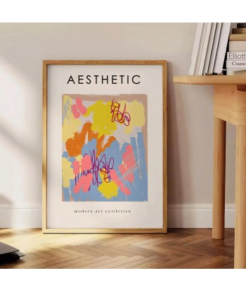 Aesthetic Colored Maximalist Art Print Dans la société mordern