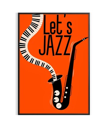 Letsjazzorangeposter Affiche Maximaliste français