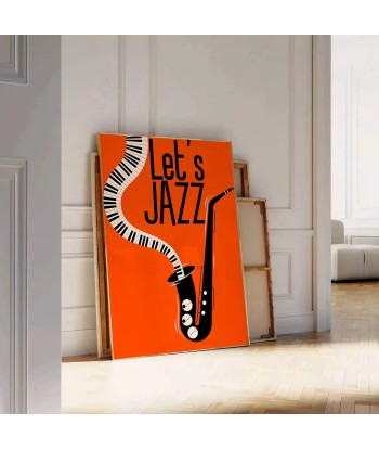 Letsjazzorangeposter Affiche Maximaliste français